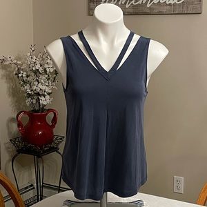 American Eagle Outfitters Soft & Sexy Sueded Grayish Blue Top - Size S